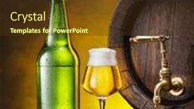  Presentation with craft beer - Theme featuring glass-of-craft-pale-lager background and a tawny brown colored foreground