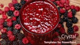  Presentation with blackberry - Theme consisting of glass-of-delicious-blackberry background and a wine colored foreground