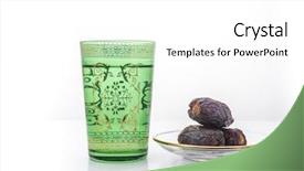  Presentation with lent - Slide set enhanced with glass of drinking water background and a white colored foreground