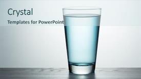  Presentation with kid water glass - Colorful PPT layouts enhanced with glass of fresh blue water backdrop and a sky blue colored foreground