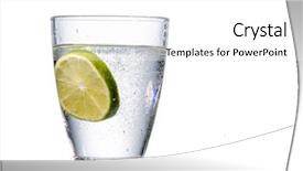  Presentation with fresh water - Audience pleasing PPT layouts consisting of glass of fresh drinking water backdrop and a white colored foreground
