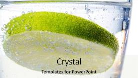  Presentation with mineral - Cool new PPT theme with glass of fresh drinking water backdrop and a soft green colored foreground