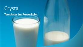  Presentation with milk - Slides enhanced with glass-of-fresh-milk background and a ocean colored foreground