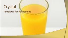  Presentation with orange juice - Cool new PPT layouts with glass-of-fresh-orange-juice backdrop and a sky blue colored foreground