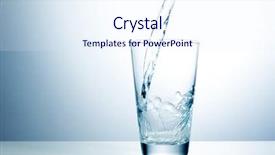  Presentation with water well - Audience pleasing slide set consisting of glass of fresh water backdrop and a sky blue colored foreground