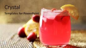  Presentation with lemonade - Amazing presentation having glass of freshness lemonade backdrop and a coral colored foreground