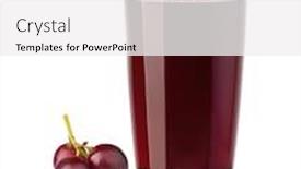  Presentation with grape juice - Colorful theme enhanced with glass-of-grape-juice backdrop and a white colored foreground
