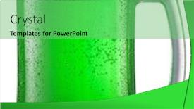  Presentation with feast - Beautiful slides featuring glass-of-green-beer-isolated backdrop and a seafoam green colored foreground