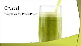  Presentation with celery - Audience pleasing presentation design consisting of glass-of-green-vegetable-juice backdrop and a white colored foreground