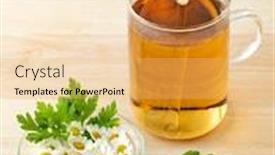  Presentation with herbal - Cool new slides with glass-of-herbal-tea backdrop and a yellow colored foreground