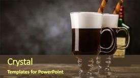  Presentation with irish - Slide deck featuring glass of irish coffee background and a tawny brown colored foreground