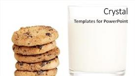  Presentation with white milk - Cool new theme with glass of milk and cookies backdrop and a white colored foreground