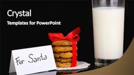  Presentation with milk bottle and milk glass - Amazing slide set having glass of milk and cookies backdrop and a  colored foreground