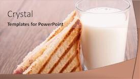  Presentation with sandwich - Audience pleasing slide set consisting of glass-of-milk-and-sandwich backdrop and a lemonade colored foreground