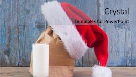  Presentation with milk - Theme with glass of milk and santa background and a  colored foreground