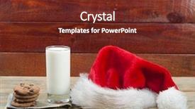  Presentation with cookies christmas - Slides with glass of milk for santa background and a tawny brown colored foreground