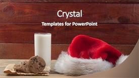  Presentation with cookies christmas - Colorful theme enhanced with glass of milk for santa backdrop and a tawny brown colored foreground