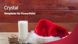  Presentation with cookies christmas - Slides enhanced with glass of milk for santa background and a tawny brown colored foreground