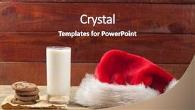  Presentation with cookies christmas - Beautiful slides featuring glass of milk for santa backdrop and a tawny brown colored foreground