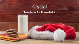  Presentation with cookies christmas - Amazing theme having glass of milk for santa backdrop and a tawny brown colored foreground