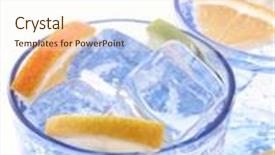  Presentation with mineral - Slide deck with glass of mineral water background and a cream colored foreground