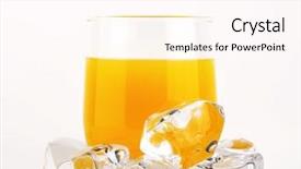  Presentation with ice frozen - Audience pleasing slide deck consisting of glass of orange juice with frozen ice cubes backdrop and a pink colored foreground