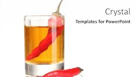  Presentation with vodka - Cool new presentation theme with glass-of-pepper-vodka backdrop and a white colored foreground