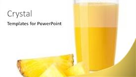  Presentation with pineapple - Theme enhanced with glass-of-pineapple-juice background and a white colored foreground
