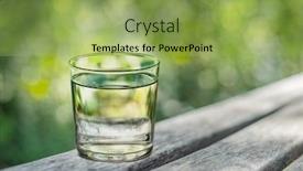  Presentation with pure water - Theme with glass-of-pure-fresh-water background and a yellow colored foreground