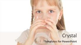  Presentation with pure water - Theme with glass of pure water background and a lemonade colored foreground