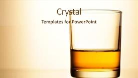  Presentation with whisky - Slides featuring glass of pure whisky close background and a cream colored foreground