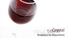  Presentation with wine - Presentation theme having glass of red wine over white background and a white colored foreground