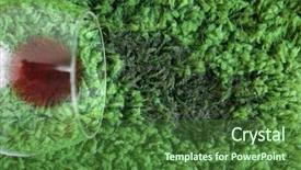  Presentation with cleanup - Colorful PPT theme enhanced with glass of red wine spilled backdrop and a forest green colored foreground