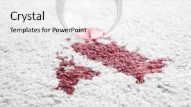  Presentation with white wine and red - PPT theme with glass of red wine spilled background and a white colored foreground