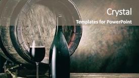  Presentation with cellar - Cool new presentation theme with glass of red wine backdrop and a gray colored foreground