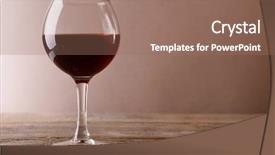  Presentation with white wine and red - Presentation theme consisting of glass of red wine background and a coral colored foreground