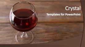  Presentation with white wine and red - Colorful PPT theme enhanced with glass of red wine backdrop and a tawny brown colored foreground