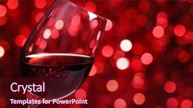  Presentation with white wine and red - Amazing PPT theme having glass of red wine backdrop and a wine colored foreground