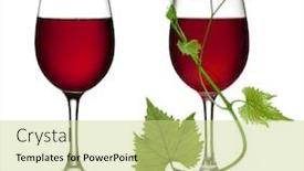  Presentation with grape - Colorful PPT layouts enhanced with glass-of-red-wine backdrop and a  colored foreground