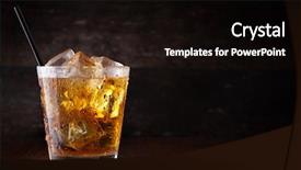  Presentation with scotch - Presentation theme consisting of glass of scotch whiskey background and a black colored foreground