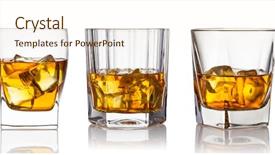  Presentation with scotch - Amazing theme having glass of scotch whiskey backdrop and a cream colored foreground