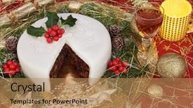  Presentation with gold red - Audience pleasing presentation theme consisting of glass of sherry gold backdrop and a  colored foreground