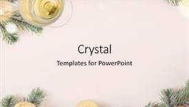  Presentation with sparkling wine - Amazing presentation theme having sparkling wine and decorative christmas backdrop and a sky blue colored foreground