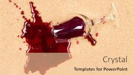  Presentation with brand - Colorful presentation design enhanced with glass-of-spilled-wine backdrop and a lemonade colored foreground