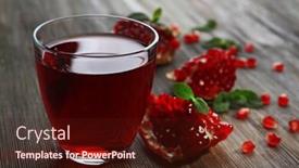  Presentation with juice - PPT theme consisting of tasty juice and garnet background and a wine colored foreground
