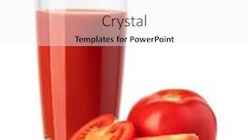  Presentation with tomato juice - Audience pleasing theme consisting of glass-of-tomato-juice-isolated backdrop and a white colored foreground