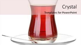  Presentation with turkish - Presentation design consisting of glass of turkish tea isolated background and a lemonade colored foreground