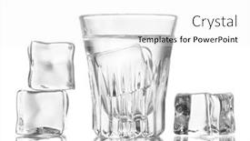 Presentation with vodka - Beautiful presentation design featuring glass-of-vodka-with-ice backdrop and a white colored foreground