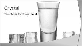  Presentation with vodka - Presentation design with glass of vodka with ice isolaled on white background and a white colored foreground