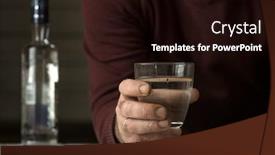  Presentation with vodka - Presentation consisting of glass-of-vodka background and a wine colored foreground